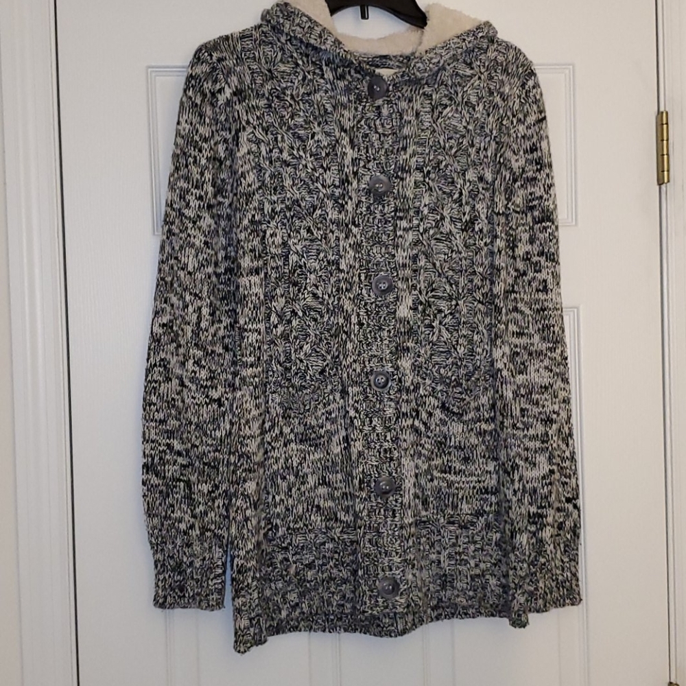 Long Black and White Sweater